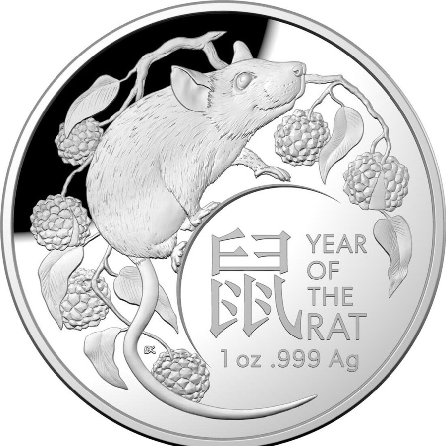 Royal Australian Mint Royal Australian Mint | 2020 $5 Silver Proof Domed Coin - Lunar Year Of The Rat