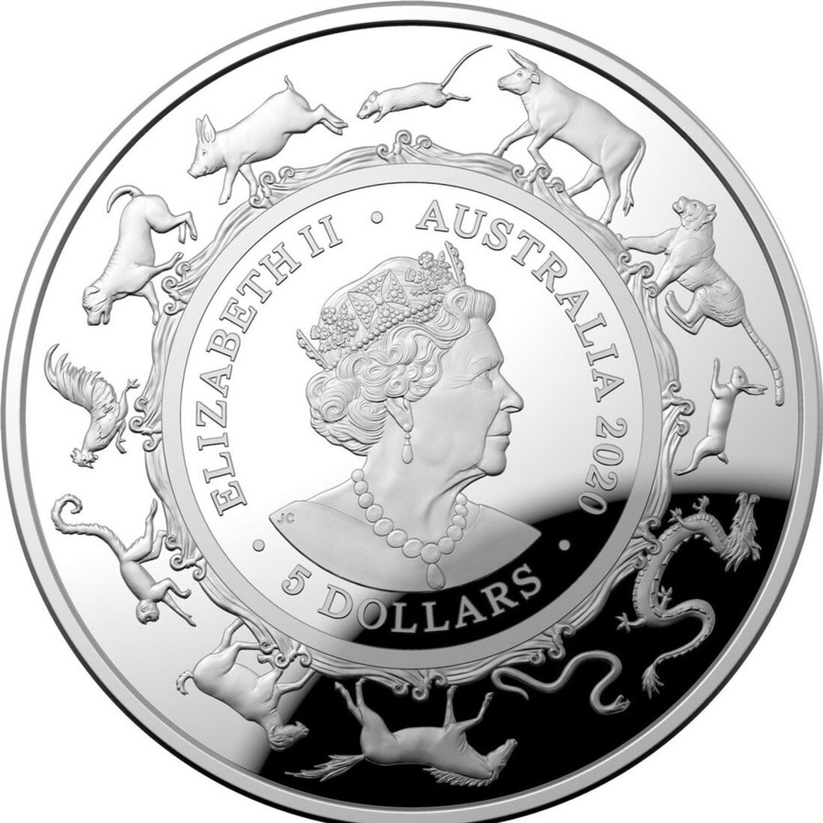 Royal Australian Mint Royal Australian Mint | 2020 $5 Silver Proof Domed Coin - Lunar Year Of The Rat