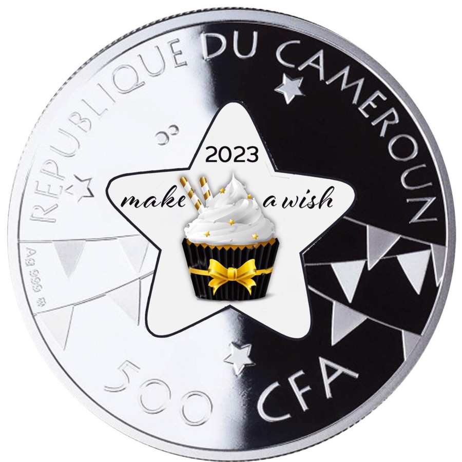 World Coins Mint of Poland | Mint Of Poland Happy Birthday Silver Coin 500 Francs Cfa Cameroon 2023