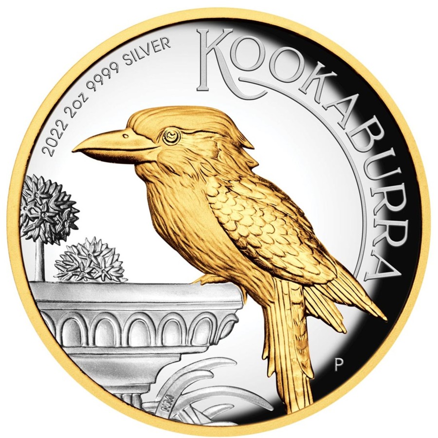 Perth Mint Perth Mint | 2022 2Oz Silver Proof High Relief Gilded Coin - Australian Kookaburra