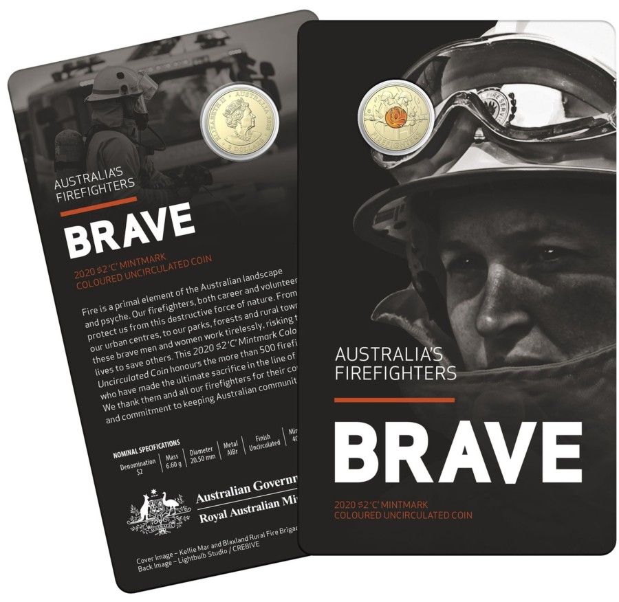 Royal Australian Mint Royal Australian Mint | 2020 $2 Colour 'C' Mintmark Coin-In-Card - Australia'S Firefighters