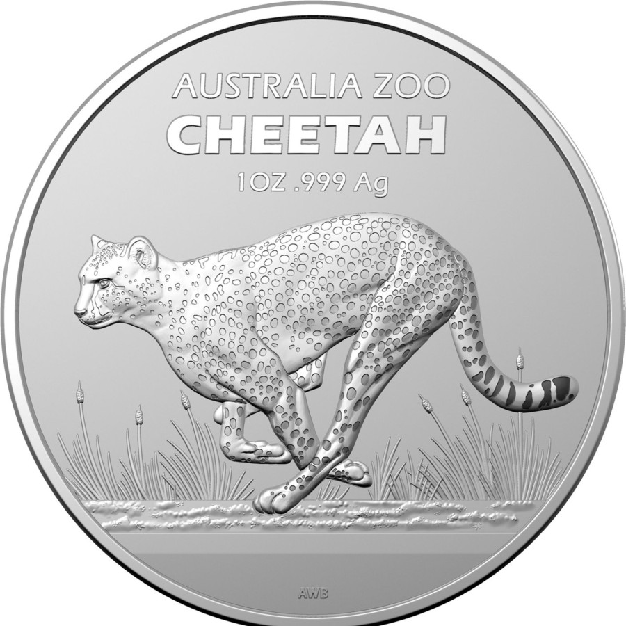 Premium Bullion Royal Australian Mint | 2021 Australia Zoo Series - Cheetah 1Oz .999 Silver Bu Coin