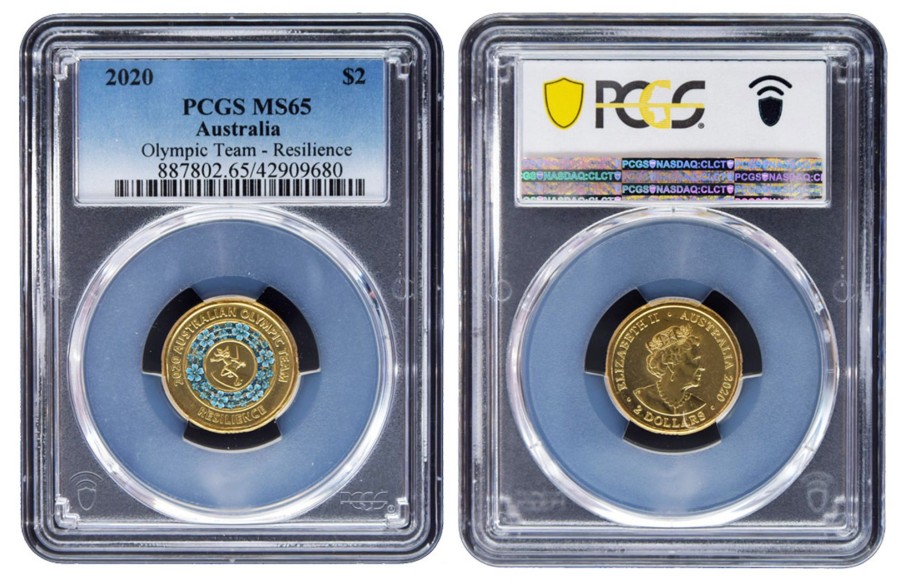 Pcgs Royal Australian Mint | 2020 $2 Tokyo Olympics - Resilience Pcgs Ms65