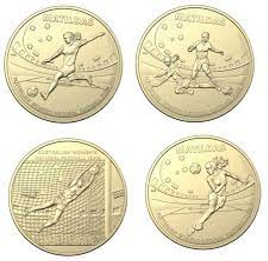 Royal Australian Mint Royal Australian Mint | Royal Australian Mint $1 Albr Set Of 4 Unc Matilda Fifa Soccer Coins 2023