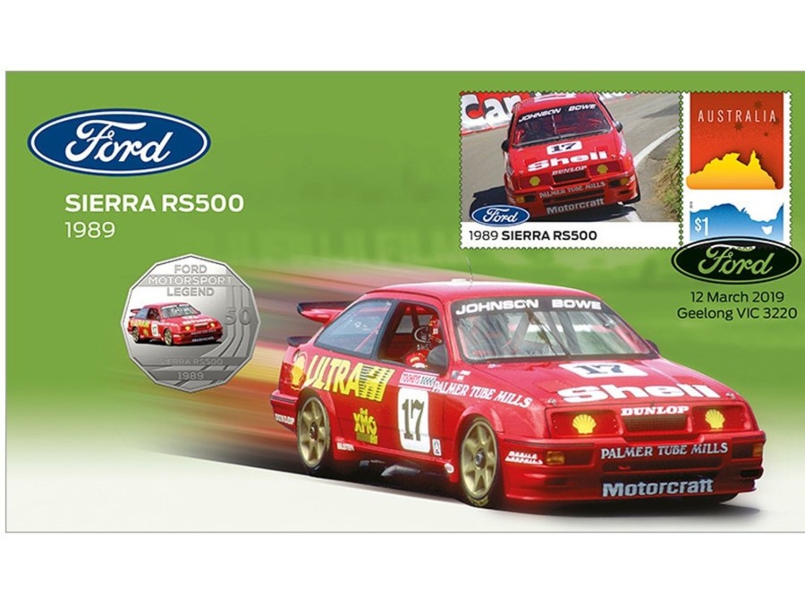 Pnc Australia Post | 2018 Ford Sierra Rs500 50C Stamp And Coin Cover Pnc