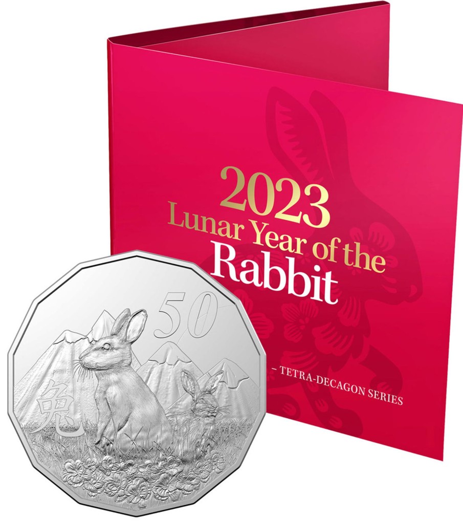 Royal Australian Mint Royal Australian Mint | Year Of The Rabbit 2023 50C Tetra Decagon Unc Coin