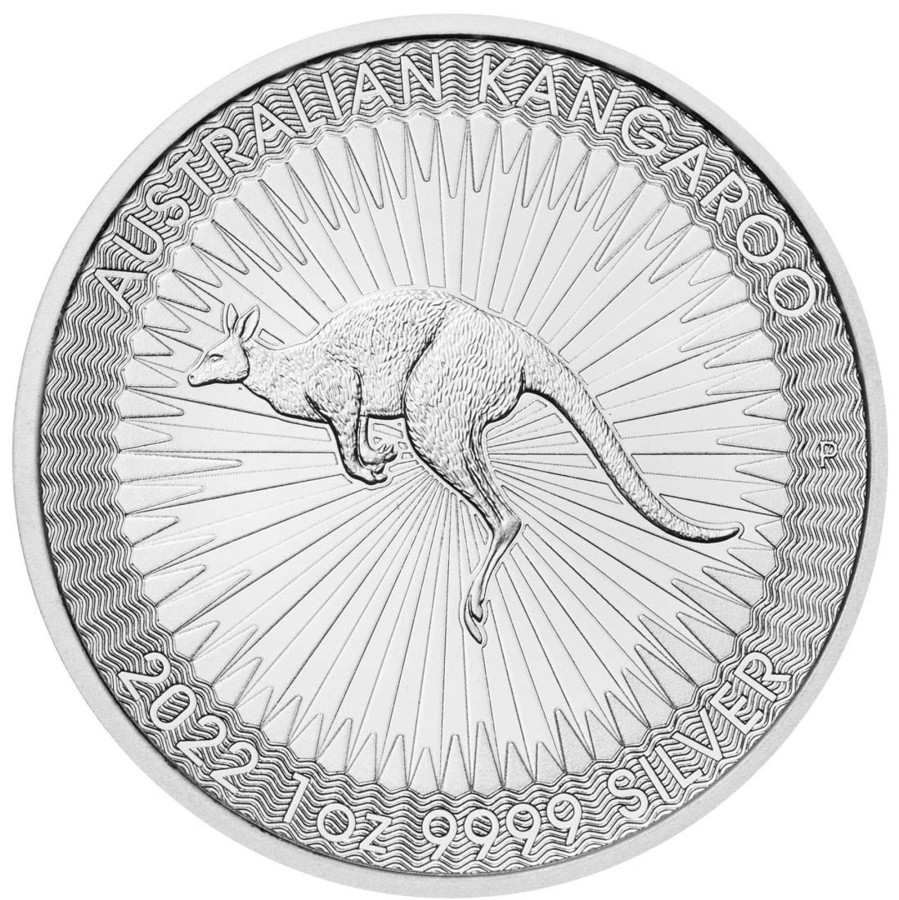 Premium Bullion Perth Mint | 2022 1Oz .9999 Silver Bu Coin - Australian Kangaroo