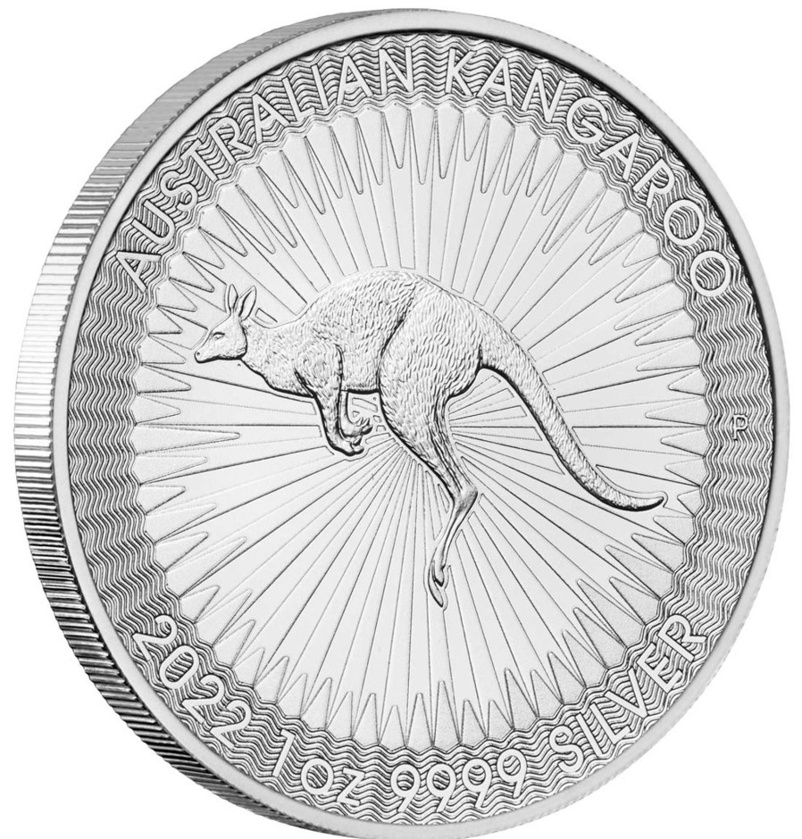 Premium Bullion Perth Mint | 2022 1Oz .9999 Silver Bu Coin - Australian Kangaroo