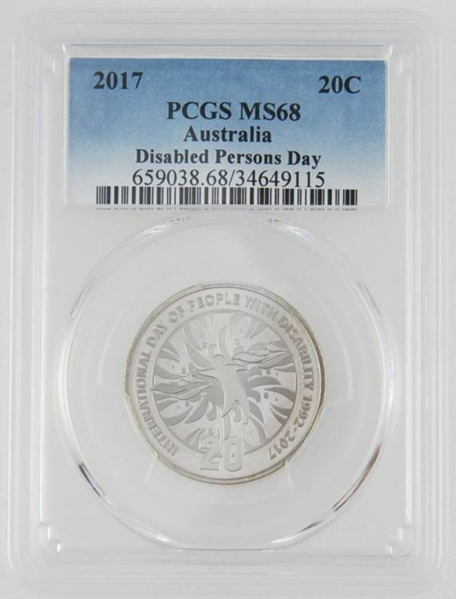 Pcgs Royal Australian Mint | 2017 20C Disabled Persons Day Pcgs Graded Ms68 Gem Unc