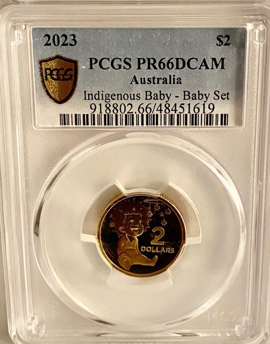 Pcgs Royal Australian Mint | Royal Australian Mint 2023 Indigenous Baby - Baby Set $2 Coin Pcgs Pr66Dcam