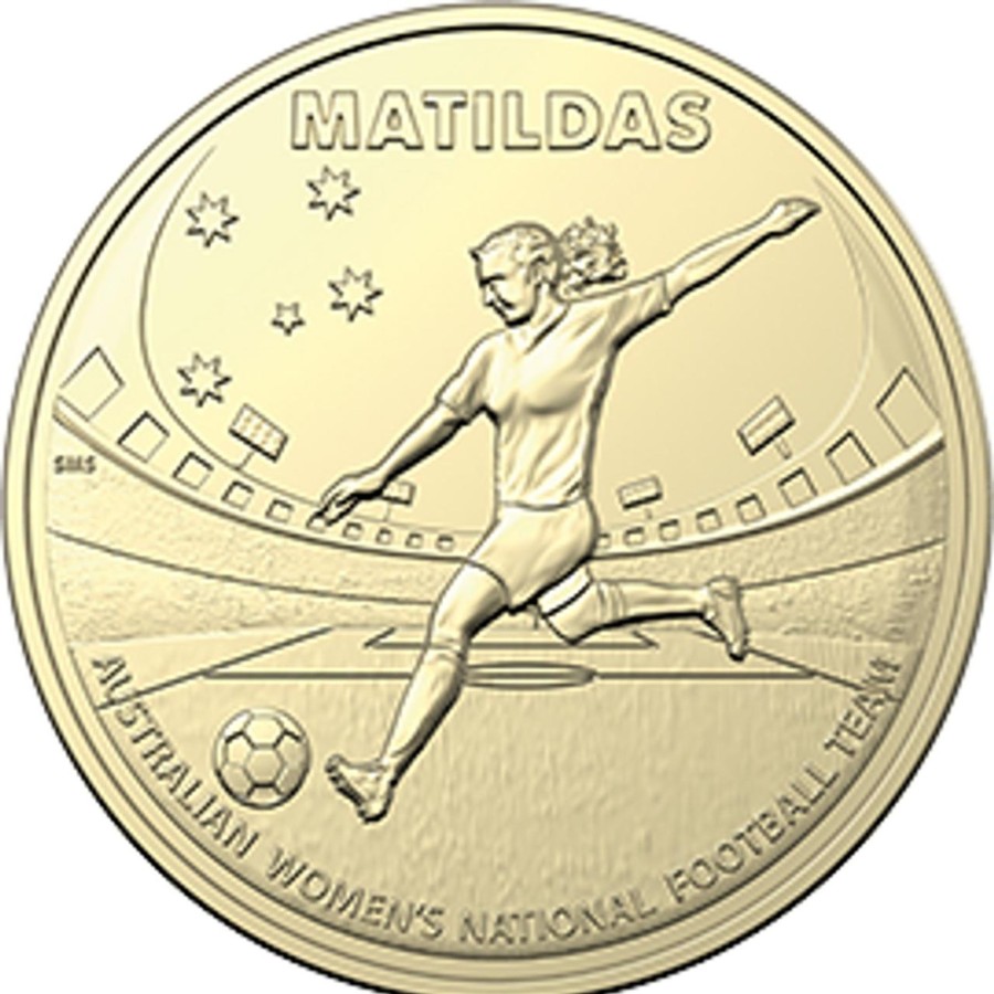 Royal Australian Mint Royal Australian Mint | Royal Australian Mint $1 Albr Shot Unc Matilda Fifa Soccer Coin 2023