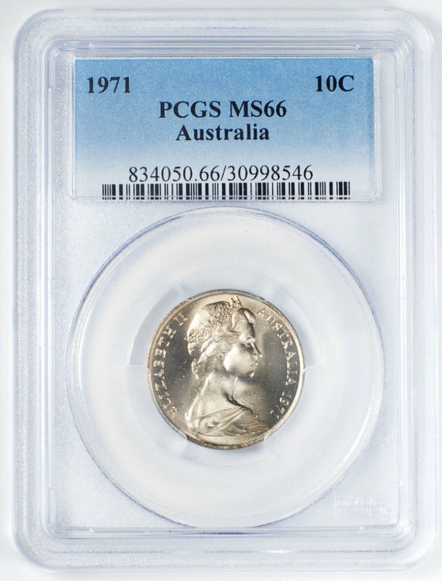 Pcgs Royal Australian Mint | 1971 Australian 10C Pcgs Ms66