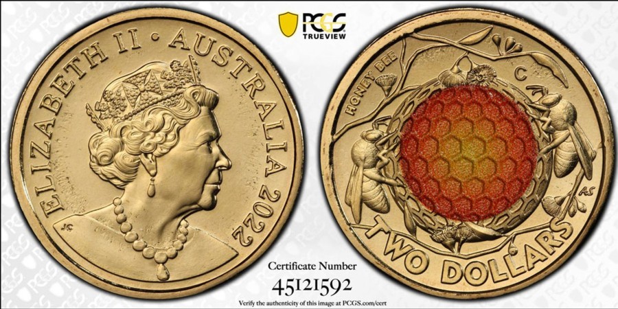 Pcgs Royal Australian Mint | 2022-C $2 Honey Bee Pcgs Ms67