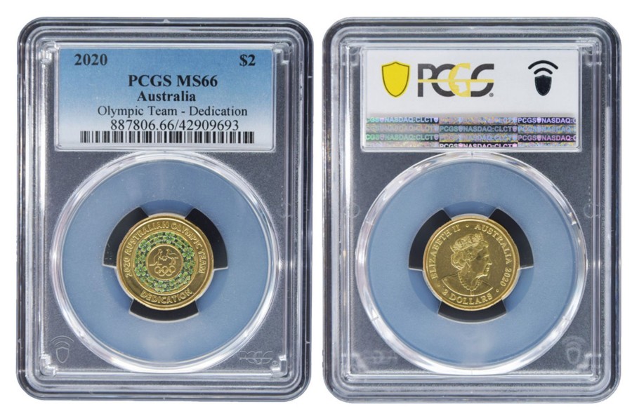 Pcgs Royal Australian Mint | 2020 $2 Tokyo Olympics - Dedication Pcgs Ms66