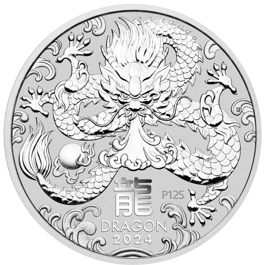 Perth Mint Perth Mint | Perth Mint Year Of The Dragon 2024 2 Oz Silver Bullion Coin