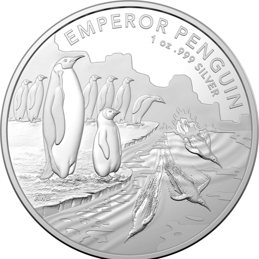 Premium Bullion Royal Australian Mint | Royal Australian Mint Emperor Penguin $1 1 Oz Silver 2023 Coin