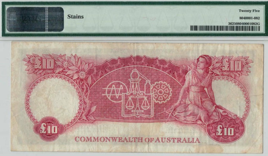 Banknotes NPA | First Prefix £10 Wa/28 R63F Nd 1960 - Coombs - Wilson Graded By Pmg 25 Very Fine