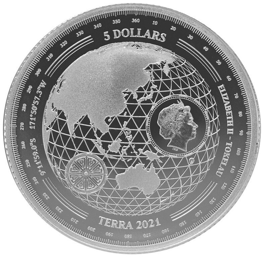 Premium Bullion Pressburg Mint | 2021 Tokelau Terra 1Oz .999 Silver Bu Coin