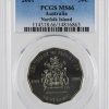 Pcgs Royal Australian Mint | 2001 Australia Fifty Cents Norfolk Island Pcgs Graded Ms66 Gem Unc