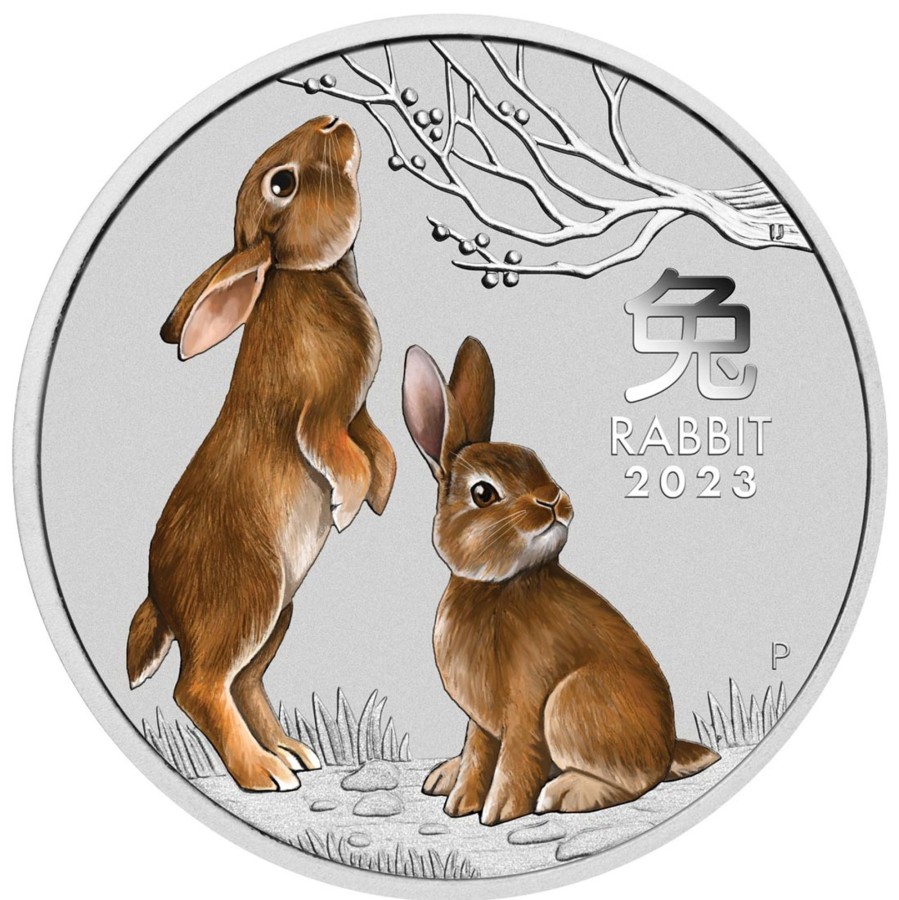 Perth Mint Perth Mint | Anda Sydney Money Expo 2023 Year Of The Rabbit 1/4Oz Silver Coloured Coin