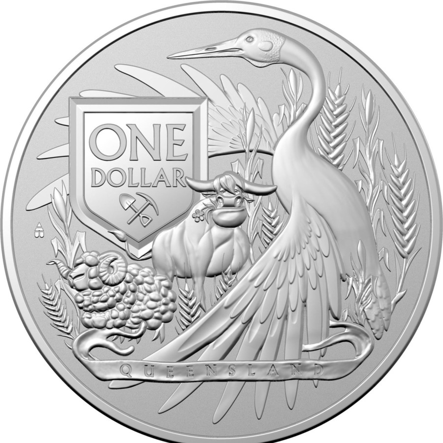 Premium Bullion Royal Australian Mint | 2023 Coat Of Arms Queensland $1 1Oz Silver 2023 - Australia'S Coat Of Arms