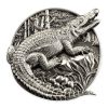 World Coins LPM Group | 2023 Burundi Protecting Wildlife - Crocodile 5 Oz .999 Silver Antiqued Coin