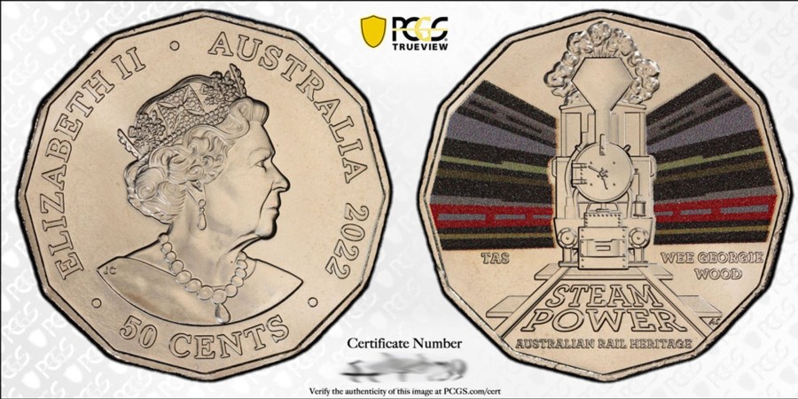 Pcgs Royal Australian Mint | 2022 50C N. Mount Farrell Mine Tramway Wee Georgie Wood Pcgs Ms69