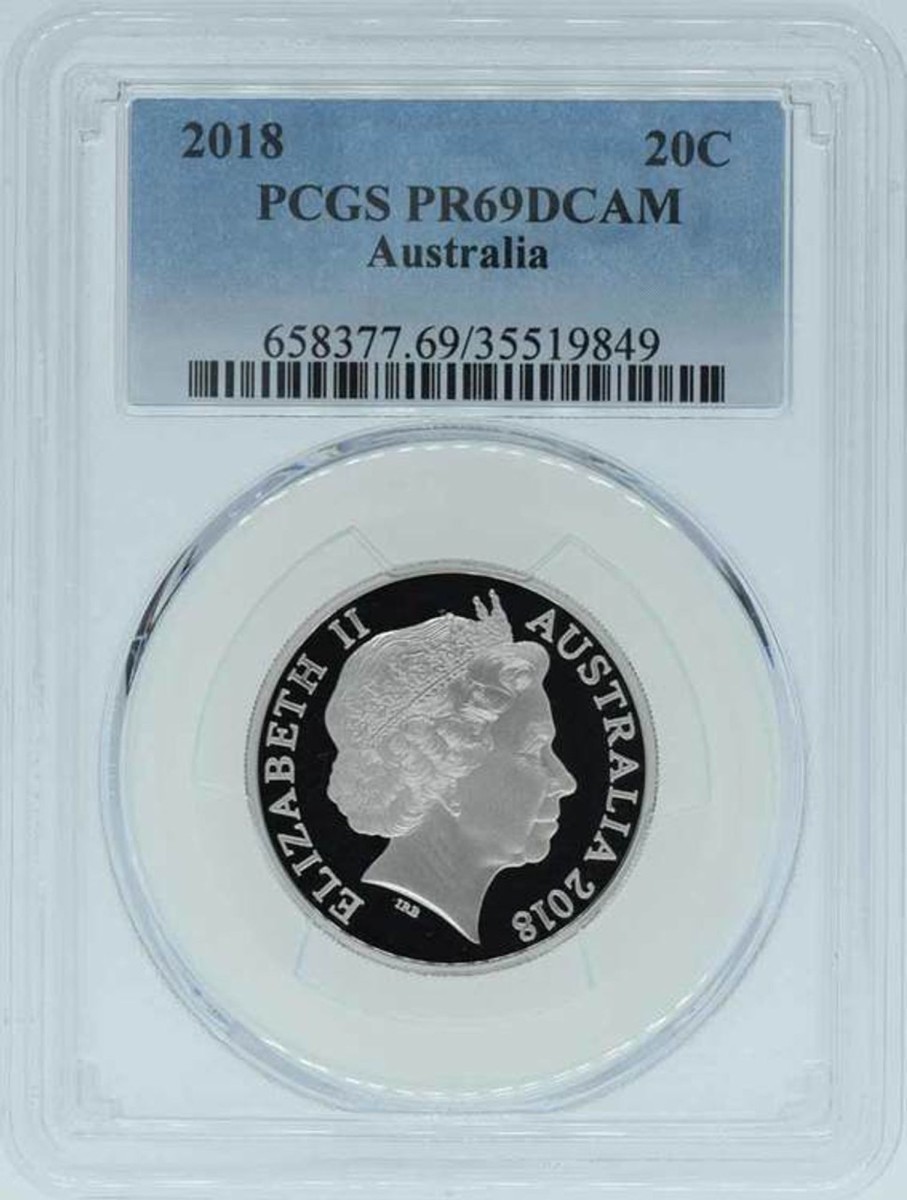 Pcgs Royal Australian Mint | 2018 20C Twenty Cents Proof Pcgs Pr69Dcam