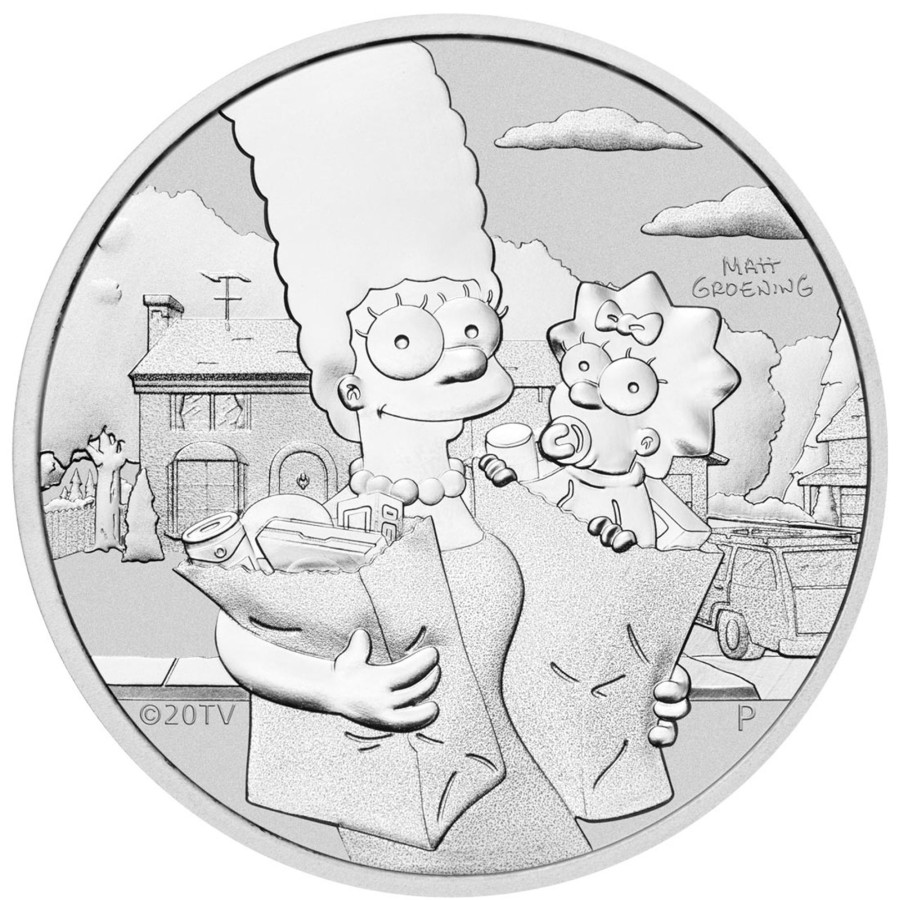 Perth Mint Perth Mint | 2021 1Oz Silver Coin In Card - Marge & Maggie Simpson