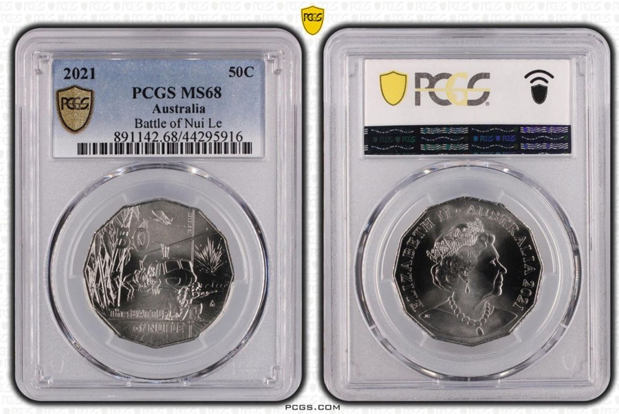 Pcgs Royal Australian Mint | Battle Of Nui Le 50C 2021 Pcgs Ms68