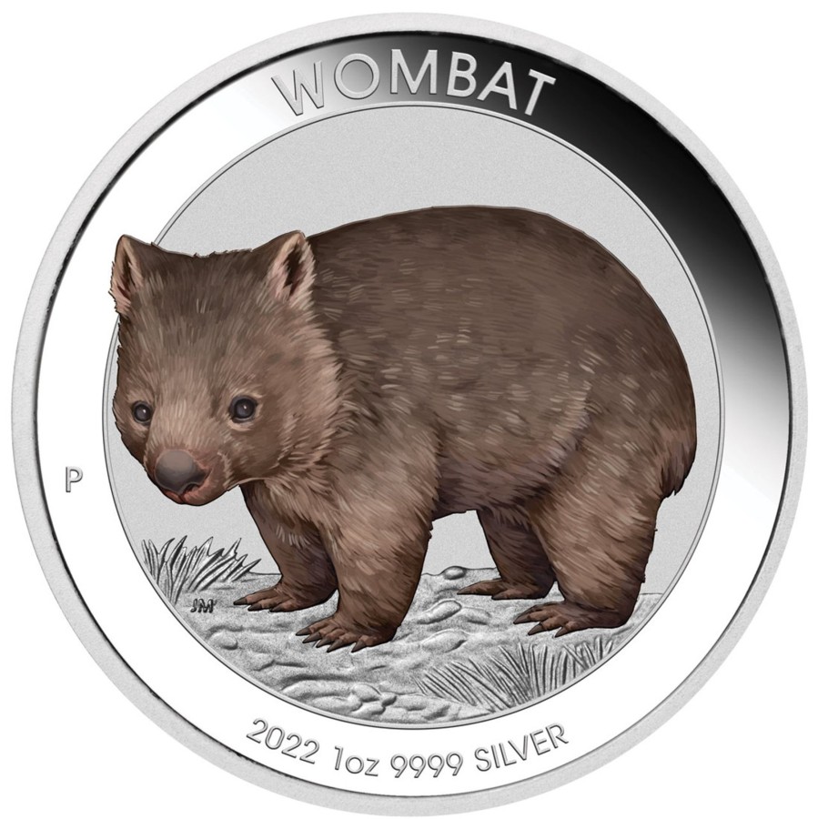 Perth Mint Perth Mint | 2022 1Oz Silver Coloured Coin In Card - Wombat