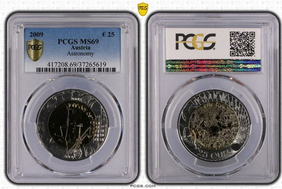 Pcgs Austrian Mint | Austria 2009 Astronomy 25 Euro Silver-Niobium Coin Pcgs Ms69