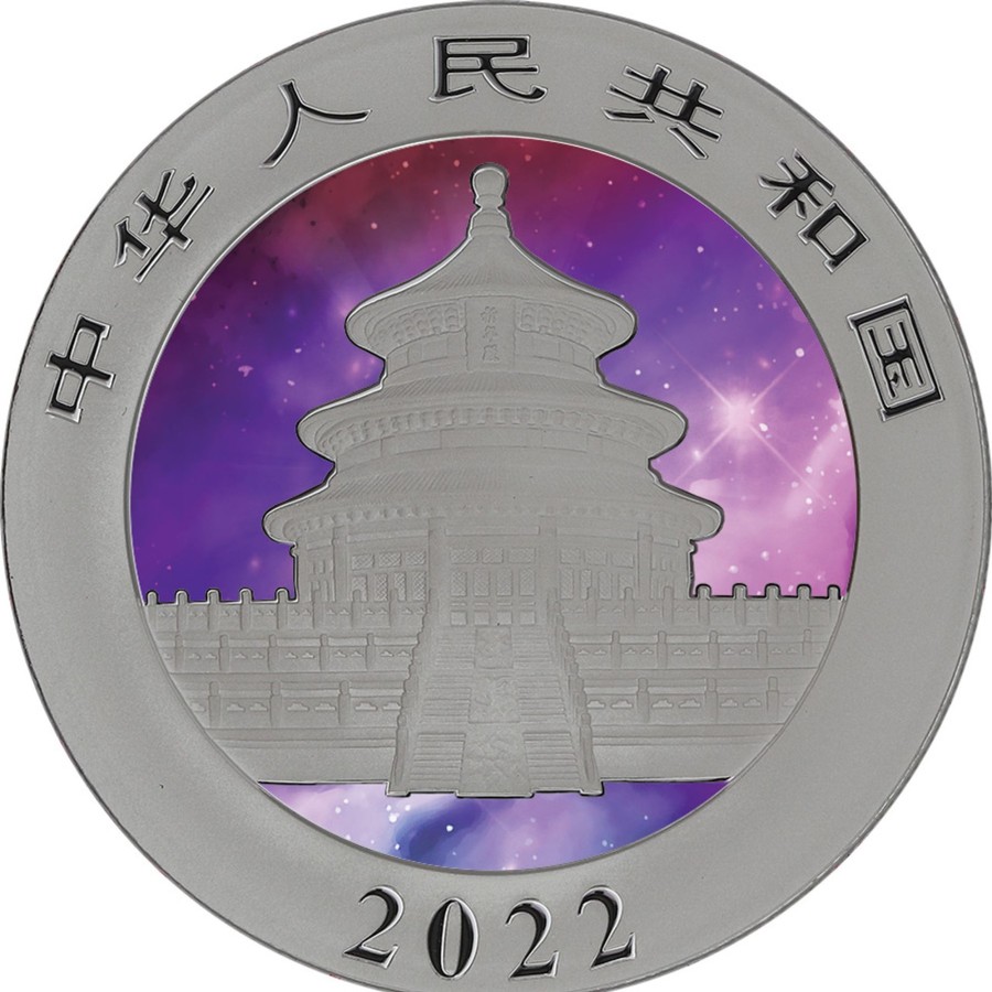 Premium Bullion N/A | China 2022 Panda 30G .999 Silver Bu Coin - Glowing Galaxy Iv