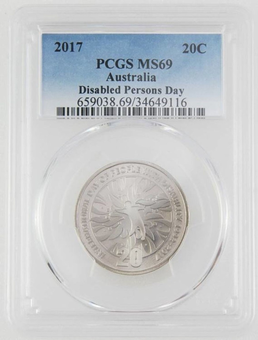 Pcgs Royal Australian Mint | 2017 20C Disabled Persons Day Pcgs Graded Ms69 Gem Unc