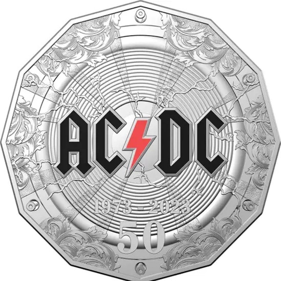 Royal Australian Mint Royal Australian Mint | Royal Australian Mint Ac/Dc 2023 50C 50Th Anniversary Colour Cu-Ni Uncirculated Coin