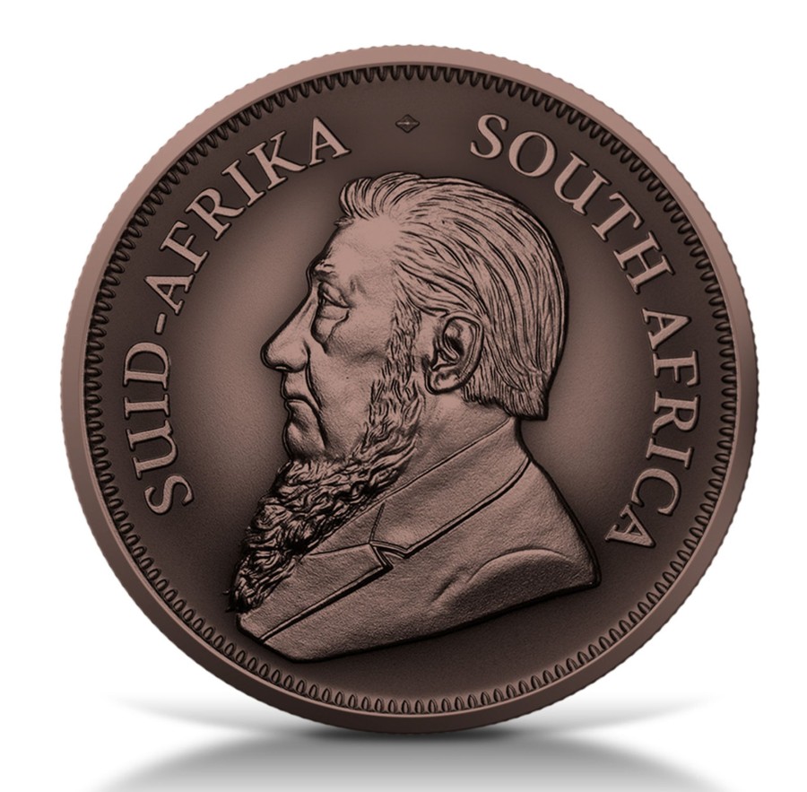 Premium Bullion Pik-Coins | Rpa 2022 Krugerrand 1Oz .999 Silver Bu Coin - Antique Copper Plated