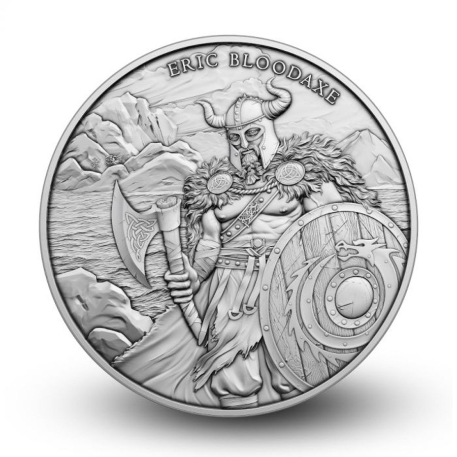 Premium Bullion N/A | Legendary Warriors Eric Bloodaxe 1 Oz .999 Silver Bu Round