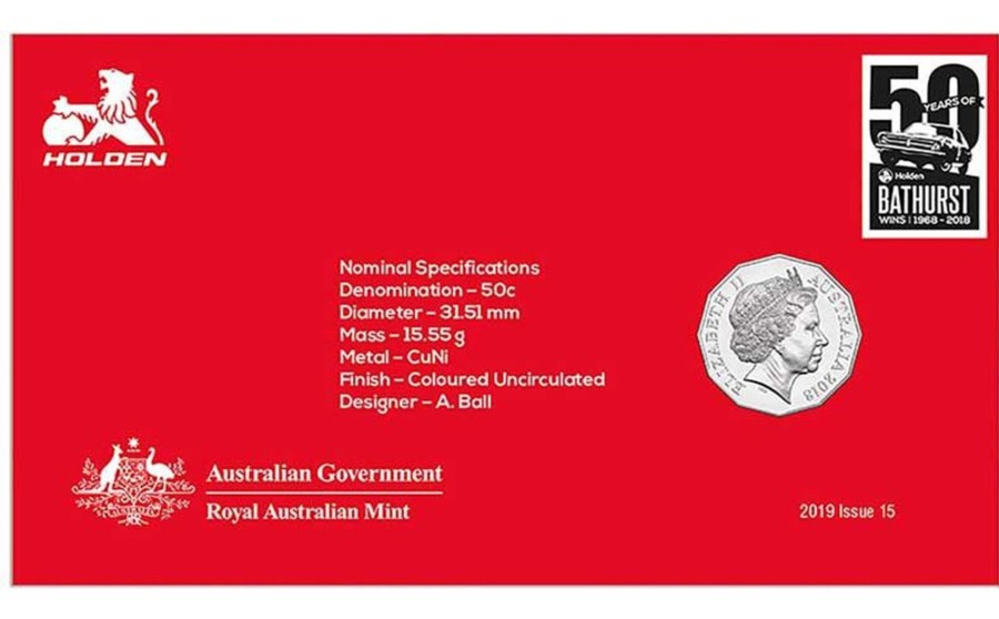 Pnc Australia Post | 2018 Holden 2001 Vx Commodore 50C Stamp & Coin Cover Pnc