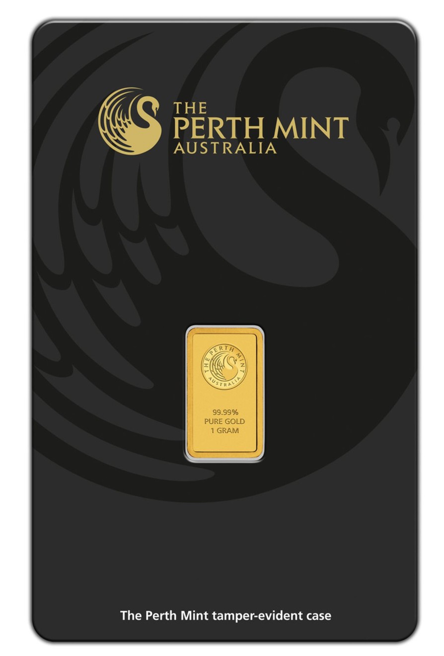 Perth Mint Perth Mint | Perth Mint Kangaroo 1G .9999 Gold Minted Bullion Bar In Tamper - Evident Card