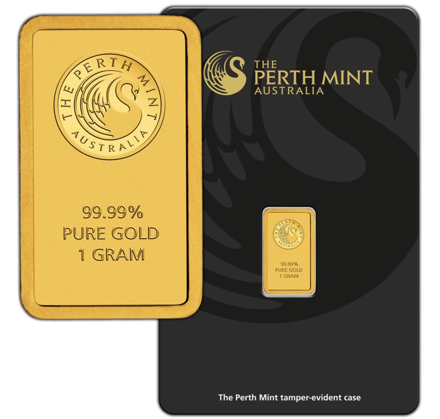 Perth Mint Perth Mint | Perth Mint Kangaroo 1G .9999 Gold Minted Bullion Bar In Tamper - Evident Card