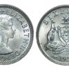 Pre-Decimal Coins Melbourne Mint | 1957 Australian Elizabeth Ii Sixpence Uncirculated