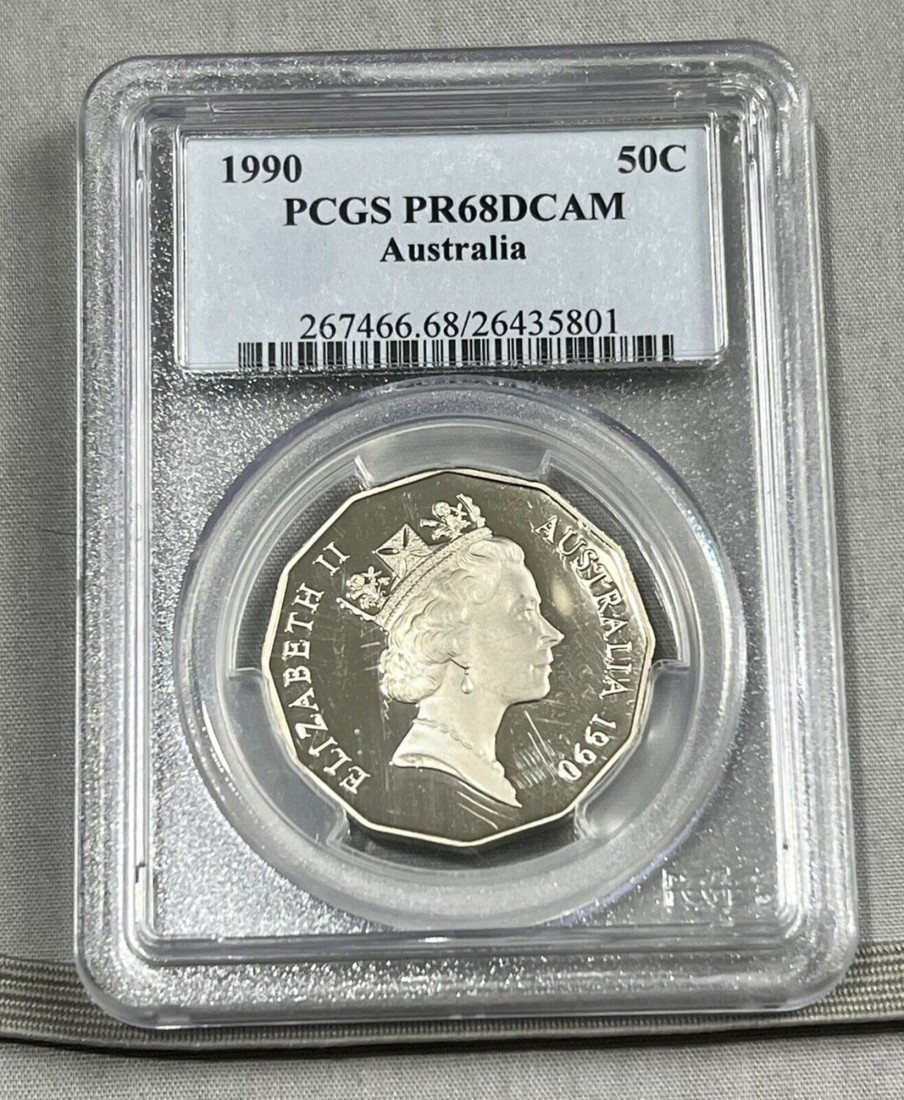 Pcgs Royal Australian Mint | 1990 Australian 50C Coat Of Arms - Pcgs Pr68Dcam Proof Coin