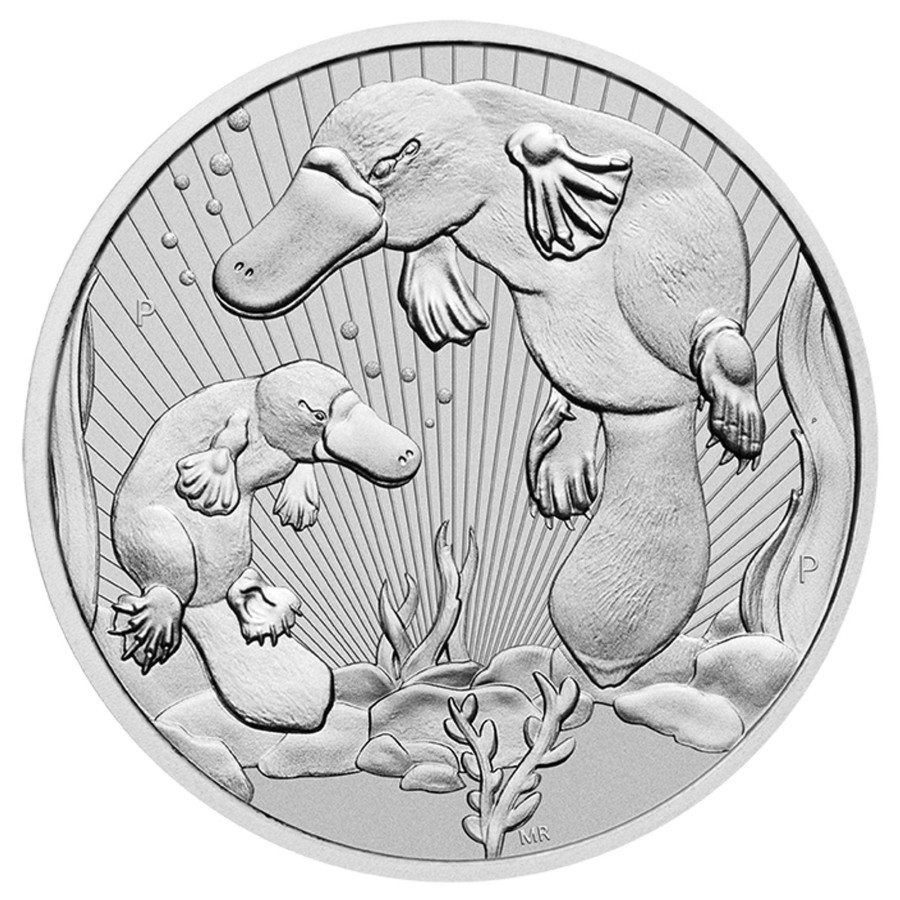 Premium Bullion Perth Mint | 2021 2Oz Mother And Baby - Platypus .9999 Silver Bu Piedfort Coin