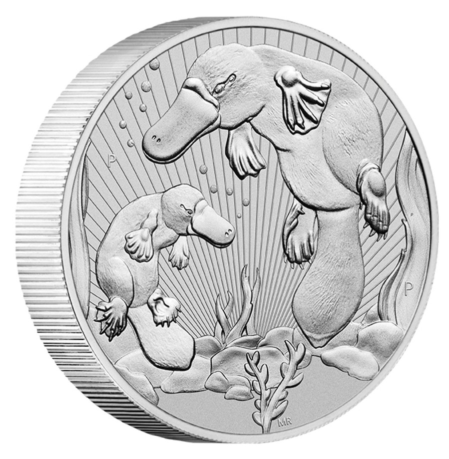 Premium Bullion Perth Mint | 2021 2Oz Mother And Baby - Platypus .9999 Silver Bu Piedfort Coin