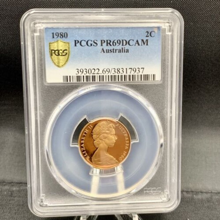 Pcgs Royal Australian Mint | 1980 Australian 2C Pcgs Pr69Dcam Proof Coin