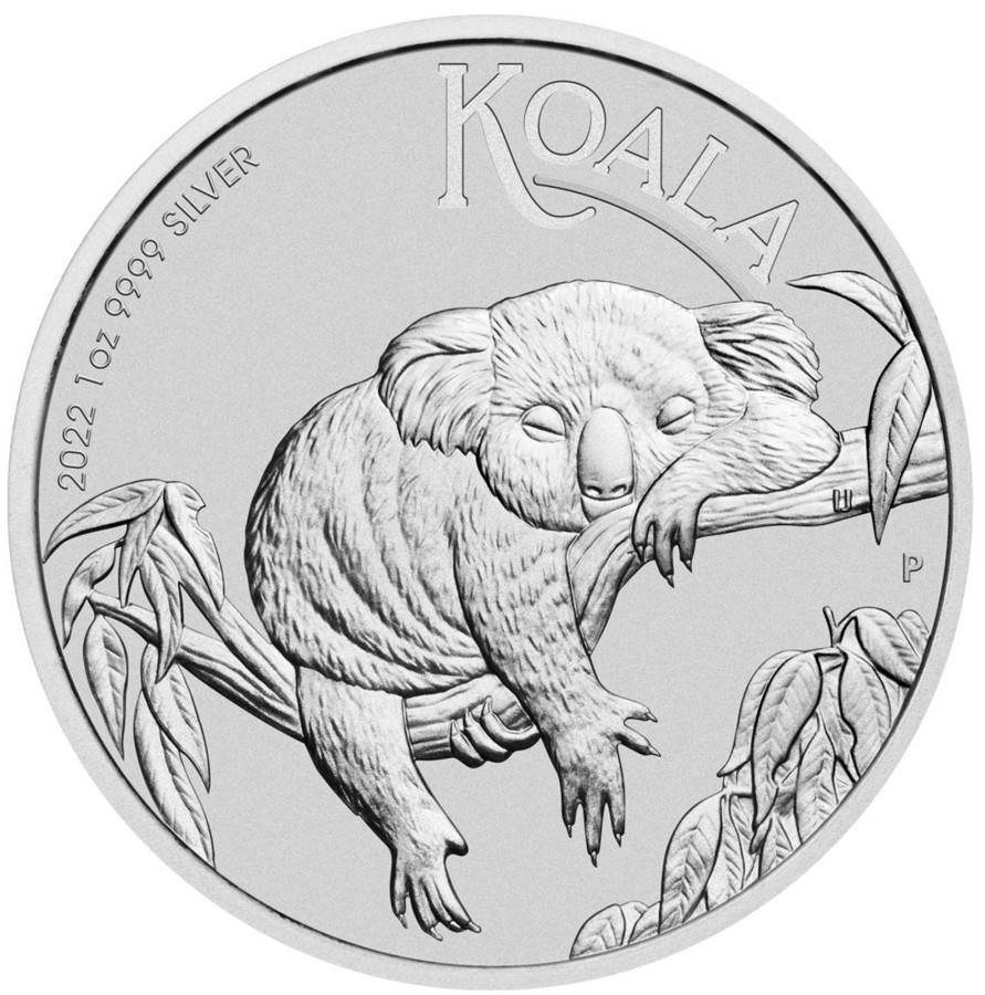 Premium Bullion Perth Mint | 2022 1Oz .9999 Silver Bu Coin - Australian Koala