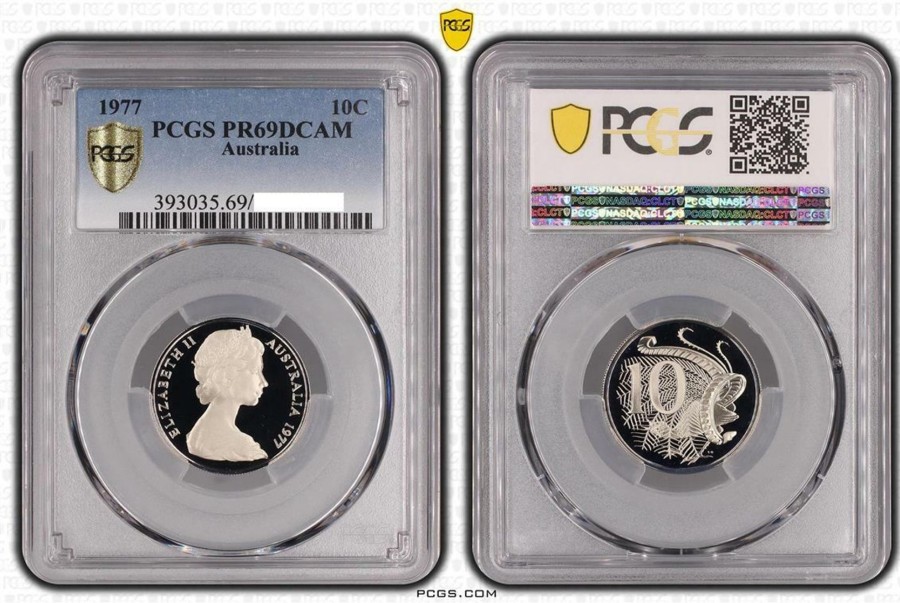 Pcgs Royal Australian Mint | 1977 Australian 10C Pcgs Pr69Dcam Proof Coin