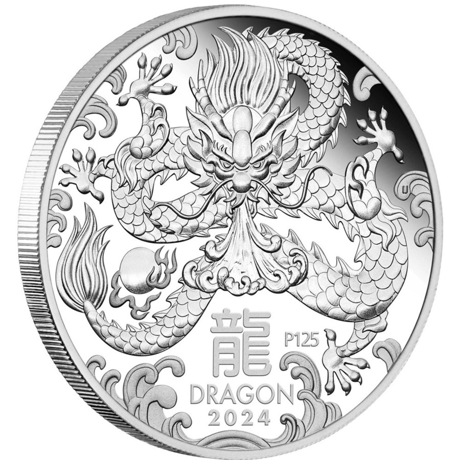 Perth Mint Perth Mint | Perth Mint Australian Lunar Series Iii 2024 Year Of The Dragon 1Oz Silver Trio