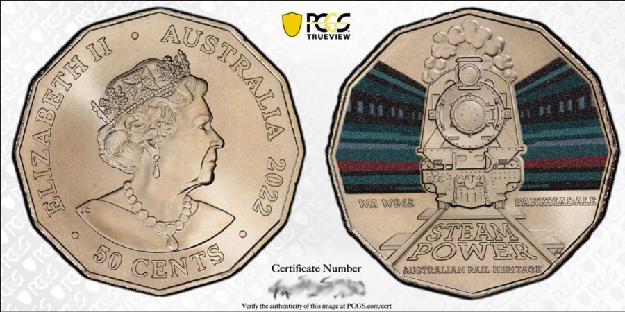 Pcgs Royal Australian Mint | 2022 50C Wa Railways W945 Banksiadale Pcgs Ms69