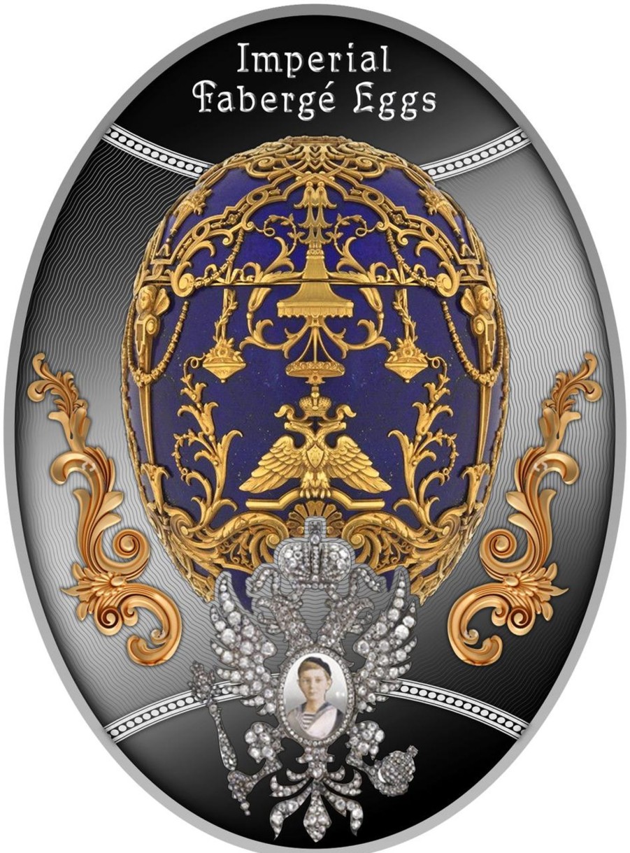 World Coins Mint of Poland | 2021 Niue $1 Silver Proof Coin - Imperial Faberge Eggs - The Tsarevich Egg